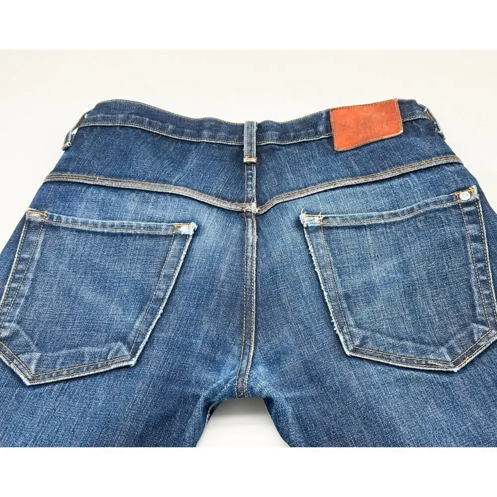 Baldwin The 77 Drop Yoke Straight Selvedge Jeans 32x30 USA Japanese Denim